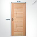 Ver imagem 2 de Kit Porta Pronta Maciça de Eucalipto 214x89x14cm PM78 Solar Abertura Esquerda Cruzeiro Portas