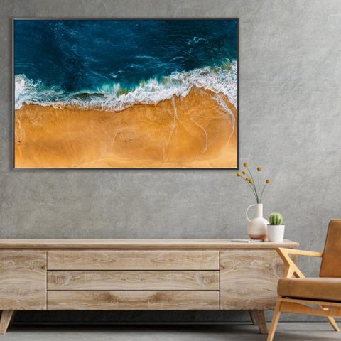 Quadro Vista do Mar Panorâmica Sala Quarto Casa Escritório