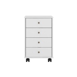 Mesa Cabeceira Infantil Presence c/ 4 Gavetas Branco - Demóbile - 4