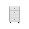 Mesa Cabeceira Infantil Presence c/ 4 Gavetas Branco - Demóbile - 4