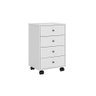Mesa Cabeceira Infantil Presence c/ 4 Gavetas Branco - Demóbile - 1