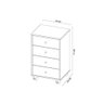 Mesa Cabeceira Infantil Presence c/ 4 Gavetas Branco - Demóbile - 3