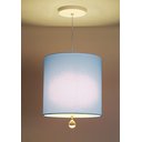 Ver imagem 1 de Luminária Pendente Com Cristal Cúpula Azul 25x25 1E27