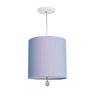 Luminária Pendente Com Cristal Cúpula Azul 25x25 1E27 - 2
