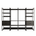 Ver imagem 2 de Quatro Modulos para Closet Industrial Ferro Preto Tampo Preto