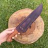 Faca Gaúcha Laminada 8" Aço Carbono 5160 3mm Full Tang Cabo de Madeira Jatobá e Bainha de Couro - 6