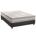 Ver imagem 1 de Cama Box Casal: Colchão Ortopédico Paropas D28 / Master Prata Double Face 25 + Base Crc Suede Gray