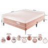 Cama Box Colchão Paradiso + Base Luxo King Rose Estofama - 2