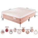 Ver imagem 2 de Cama Box Colchão Paradiso + Base Luxo King Rose Estofama