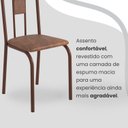 Ver imagem 6 de Conjunto Sala de Jantar Mesa Retangular 140x75cm Tampo Granito Topázio 6 Cadeiras Linda Yescasa Marrom