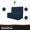 Canto Alemão Confortável para Apartamento Cozinha e Restaurantes Suede Azul Marinho - 7