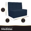 Ver imagem 6 de Canto Alemão Confortável para Apartamento Cozinha e Restaurantes Suede Azul Marinho