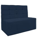 Ver imagem 4 de Canto Alemão Confortável para Apartamento Cozinha e Restaurantes Suede Azul Marinho