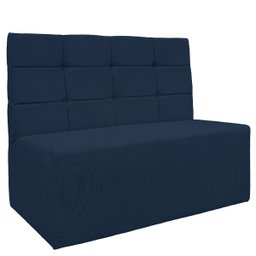 Canto Alemão Confortável para Apartamento Cozinha e Restaurantes Suede Azul Marinho - 4