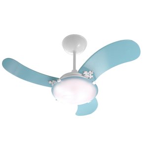 Ventilador de Teto Facilita VentColors Azul 3Pás MDF 220V Facilita Ventiladores