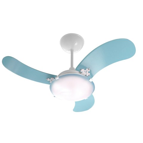 Ventilador de Teto Facilita VentColors Azul 3Pás MDF 220V Facilita Ventiladores