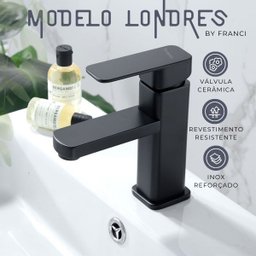 Torneira Bancada Monocomando C/ Misturador P/ Banheiro Lavabo Quadrada Estilo Industrial Preta - 7
