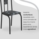 Ver imagem 6 de Conjunto Sala de Jantar Mesa Retangular 140x75cm Tampo Granito Topázio 6 Cadeiras Linda Yescasa