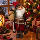 Ver imagem 4 de Papai Noel Natal Decoraçao Enfeite Casa Sala Mesa Estante Vitrine Loja Boneco Natalino Barba Festa F