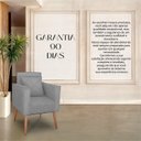 Ver imagem 4 de Cadeira Poltrona para Sala Quarto Confortável e Reforçada Minimalista Contemporânea:cinza