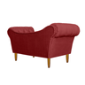 Namoradeira Recamier Sofá Decorativo 02 Lugares Dubai Suede Vermelho - Incasa Decor - 3