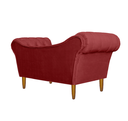 Ver imagem 3 de Namoradeira Recamier Sofá Decorativo 02 Lugares Dubai Suede Vermelho - Incasa Decor
