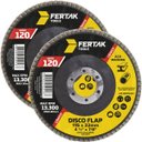 Ver imagem 1 de Disco Lixa Flap Cônico 115mm Grão 120 Madeira Aço Desbaste | 02 Un