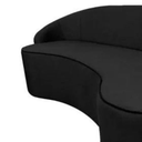 Ver imagem 5 de Sofá Curvo Infinity 2,10 em Veludo Preto Braço Esquerdo- Larbelle