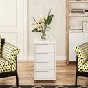 Ver imagem 4 de Gaveteiro Maia 4 Gavetas 4 Rodízios Politorno Branco Branco