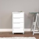 Ver imagem 6 de Gaveteiro Maia 4 Gavetas 4 Rodízios Politorno Branco Branco