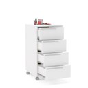 Ver imagem 2 de Gaveteiro Maia 4 Gavetas 4 Rodízios Politorno Branco Branco