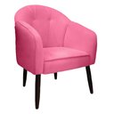 Ver imagem 1 de Poltrona Maia Suede Rosa Pink - Dominic Decor