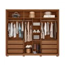 Ver imagem 2 de Guarda-roupa Casal New Comodus 6 Portas 6 Gavetas Ripado Freijo/off White - Caemmun