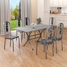 Conjunto Sala de Jantar Mesa Retangular 140x75cm Tampo Granito Topázio 6 Cadeiras Linda Yescasa - 1