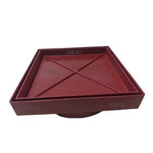 Ralo Invisível Sifonado 15x15 Marrom Terracota Banheiro modelo Porcelanato Colar Piso - Ficone Reis