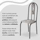 Ver mais imagens de Conjunto Sala de Jantar Mesa Retangular 140x75cm Tampo Granito Topázio 6 Cadeiras Linda Yescasa