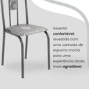 Ver imagem 6 de Conjunto Sala de Jantar Mesa Retangular 140x75cm Tampo Granito Topázio 6 Cadeiras Linda Yescasa Prata/Paraopeba