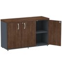 Ver imagem 2 de Armário Baixo Credenza Pe40 Pandin 121,50 Cm (largura) em Mdp Cor Embuia Terra e Grafito Três