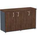 Ver imagem 1 de Armário Baixo Credenza Pe40 Pandin 121,50 Cm (largura) em Mdp Cor Embuia Terra e Grafito Três