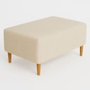 Ver imagem 3 de Kit 2 Puffs Bela Manu Madri Pés Palito Tecido Linho Bege