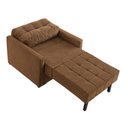 Ver imagem 2 de Sofá Cama Solteiro 100cm Murilo Uno Linho Marrom