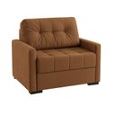 Ver imagem 5 de Sofá Cama Solteiro 100cm Murilo Uno Linho Marrom