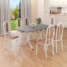 Conjunto Sala de Jantar Mesa Retangular 140x75cm Tampo Granito Topázio 6 Cadeiras Linda Yescasa - 1
