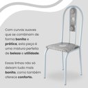 Ver imagem 7 de Conjunto Sala de Jantar Mesa Retangular 140x75cm Tampo Granito Topázio 6 Cadeiras Linda Yescasa