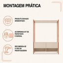Ver imagem 6 de Closet Estilo Industrial Dallas 2 Gavetas e Suporte para Cabide Klm Móveis
