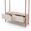 Ver imagem 5 de Closet Estilo Industrial Dallas 2 Gavetas Klm Móveis Bronze com Off White