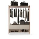 Ver imagem 2 de Closet Estilo Industrial Dallas 2 Gavetas Klm Móveis Bronze com Off White