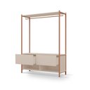 Ver imagem 4 de Closet Estilo Industrial Dallas 2 Gavetas Klm Móveis Bronze com Off White