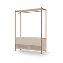 Ver imagem 3 de Closet Estilo Industrial Dallas 2 Gavetas Klm Móveis Bronze com Off White