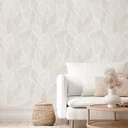 Ver imagem 3 de Papel de Parede Adesivo Texturizado Folhas Claras Lavável Fosco 3m